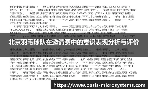 北京羽毛球队在邀请赛中的意识表现分析与评价